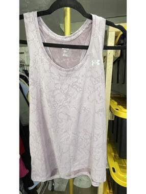Under Armour Loose Velocity Jacquard Tank Top Racerback Lavender Women's Medium